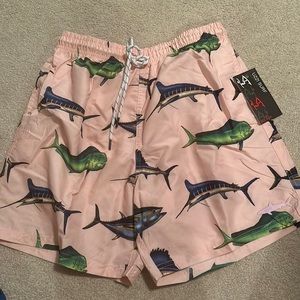 Uzzi Surf Pink Fish Shorts